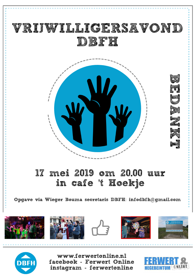 vrijwilligersavond dbfh 17 5 2019
