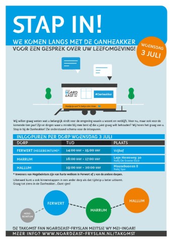 Poster oanhekker 3 juli