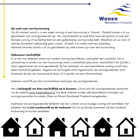 oproep woningstichting Klein