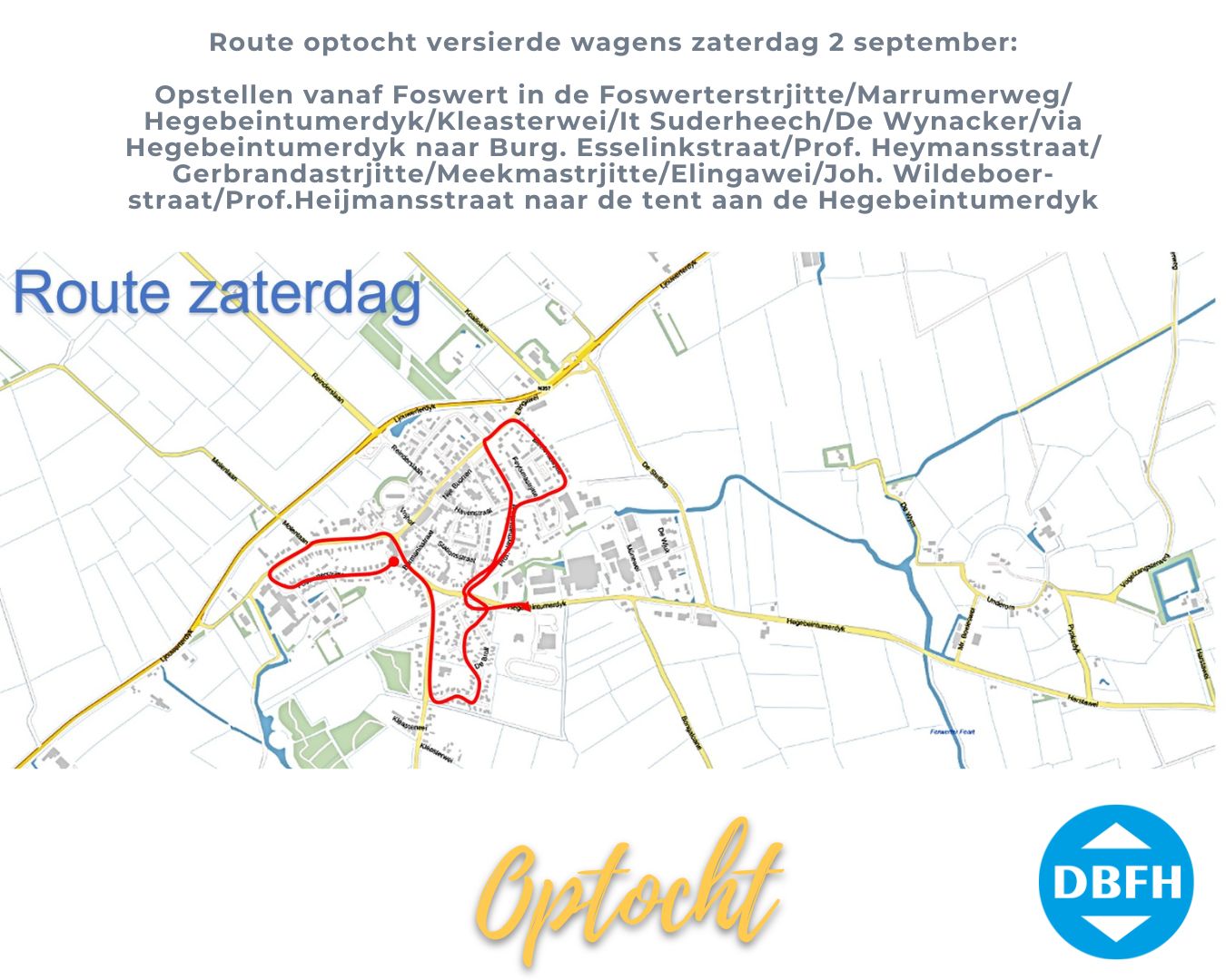 route optocht zaterdag